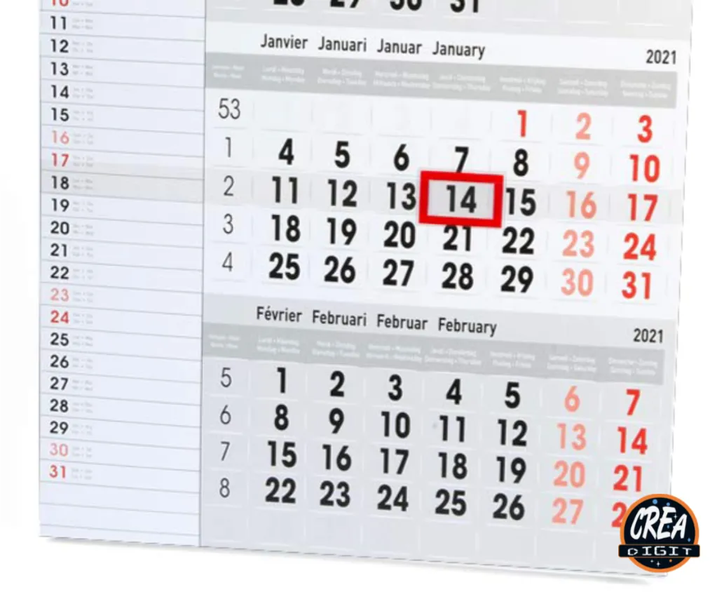 Calendriers 2027 personnalisables colorés mémo logo.webp