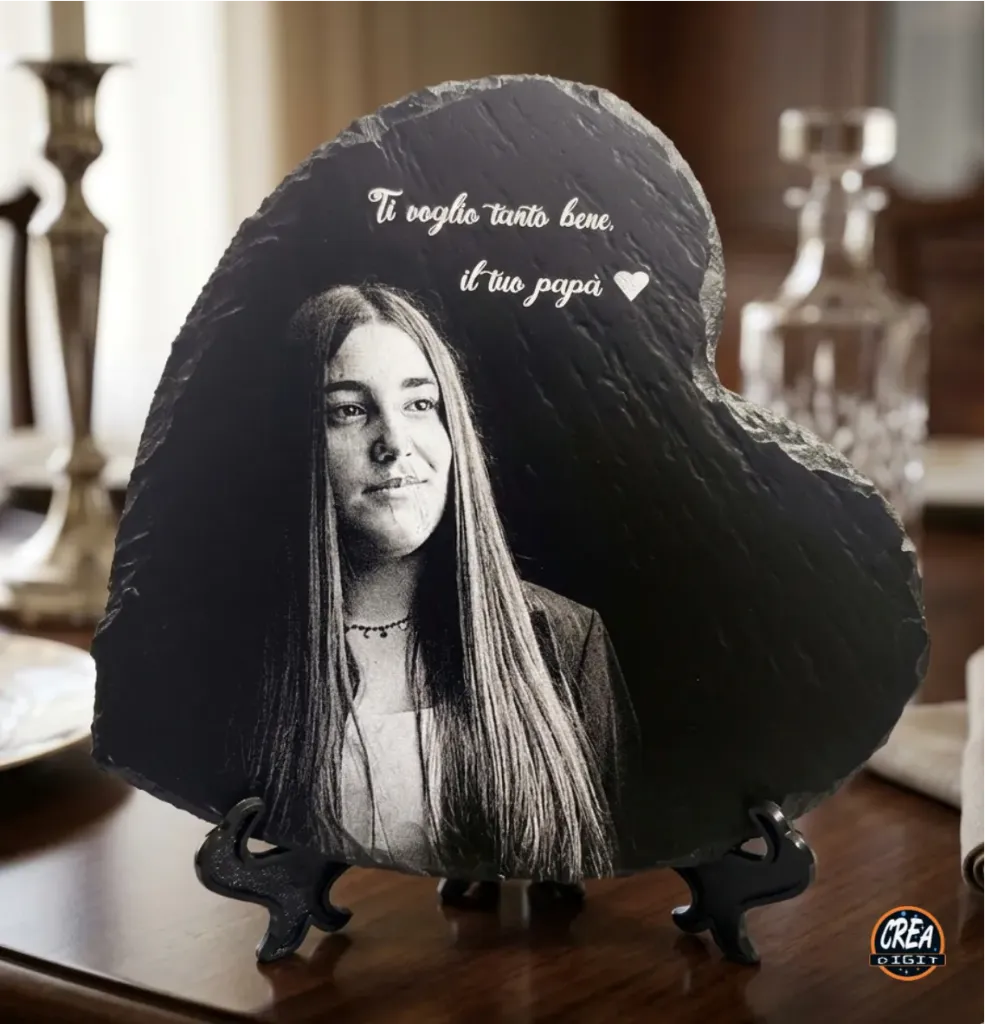 [CD-AR06] Ardoise personnalisée en forme de cœur 20cm