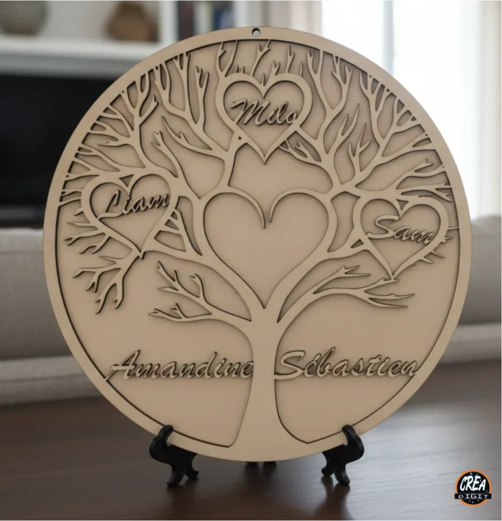 [CD-AV02] Arbre de vie personnalisé cœur 30cm