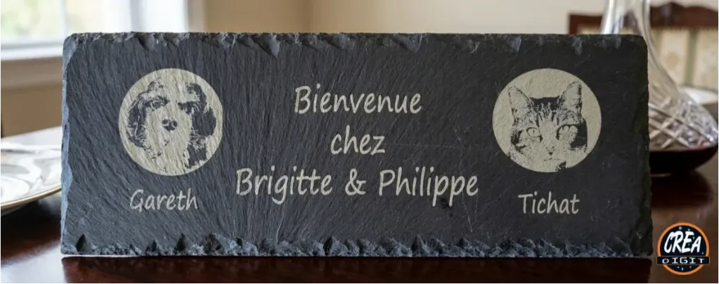 [CD-AR03] Ardoise personnalisée rectangulaire 38x13cm