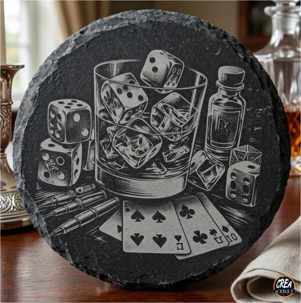 [CD-AR05] Ardoise personnalisée ronde 20cm