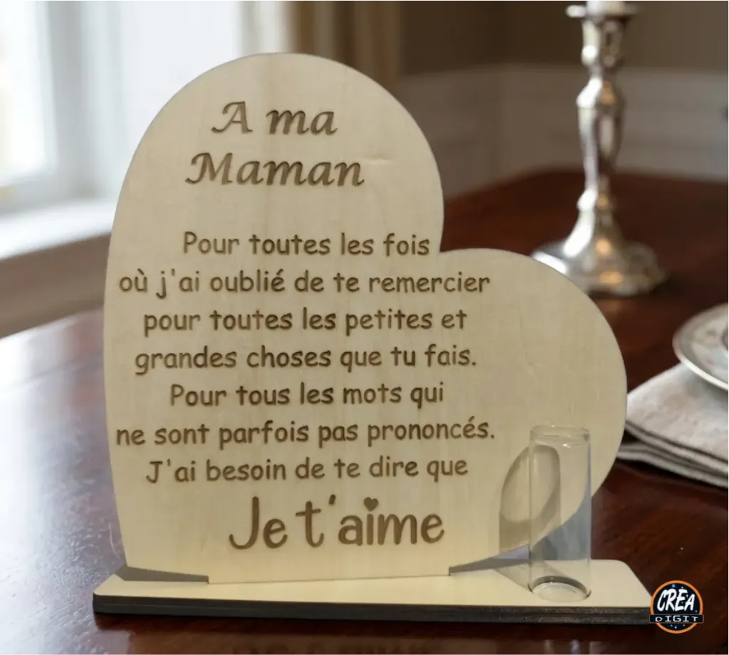 [CD-FM02] Cœur pour fleur 21x20cm